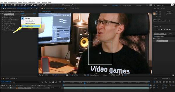 After Effects: Wechsel zur endgültigen Ausgabe