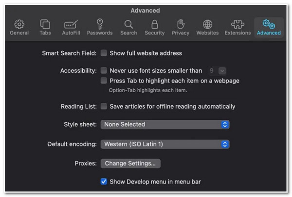 Clear Cache Safari