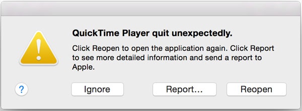 QuickTime Player fungerer ikke Problem