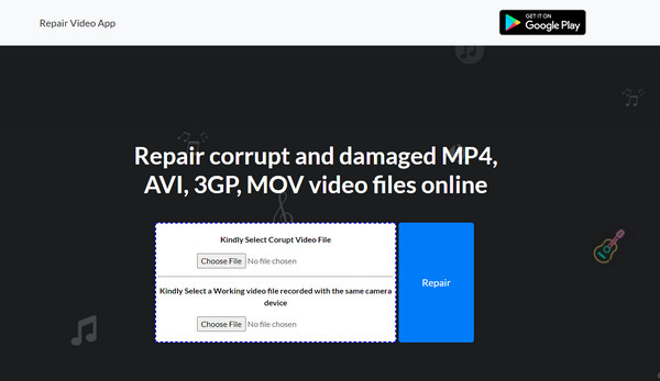 Repairvideofile.com ऑनलाइन MP4 मरम्मत