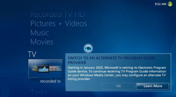 Windows Media Center grava programas de TV sem DVR