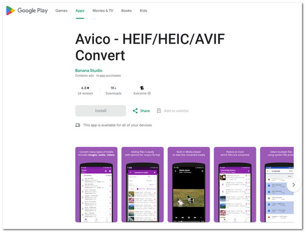 Avico HEIF sang PNG