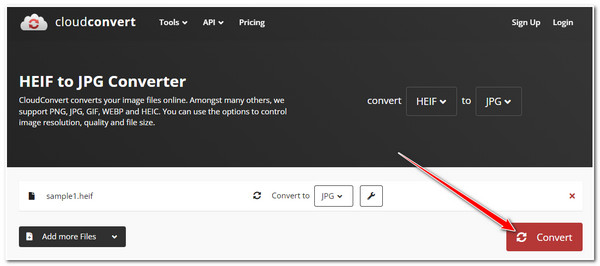 CloudConvert HEIF'i Dönüştür