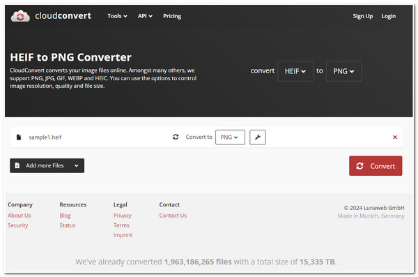 CloudConvert HEIF إلى PNG