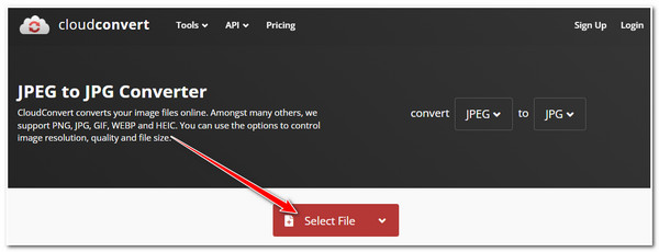 CloudConvert JPEG आयात करें