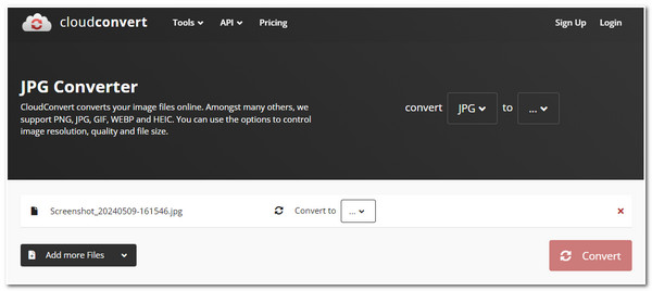 CloudConvert JPG Converter
