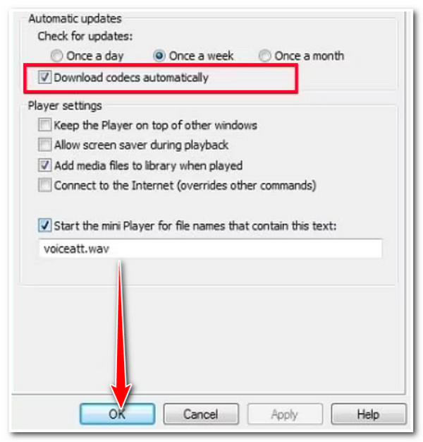 Muat turun Codec Secara Automatik