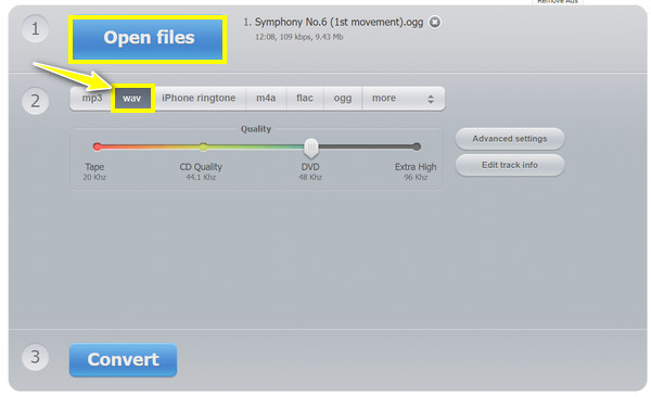 Online Audio Converter OGG til WAV