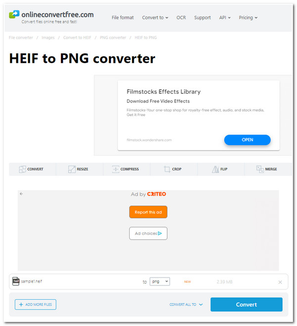 OnlineConvertFree HEIF 转 PNG