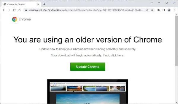 Phiên bản Chrome lỗi thời