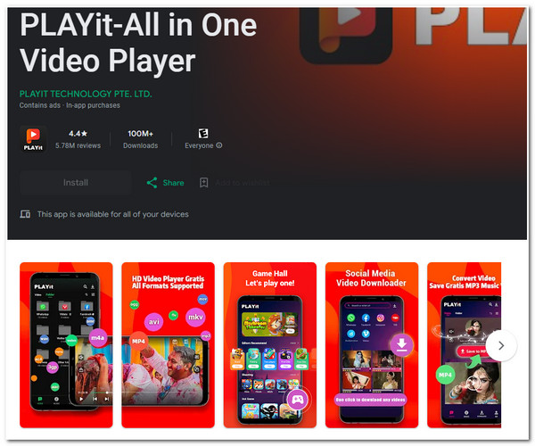 Playit Play M2TS फ़ाइल