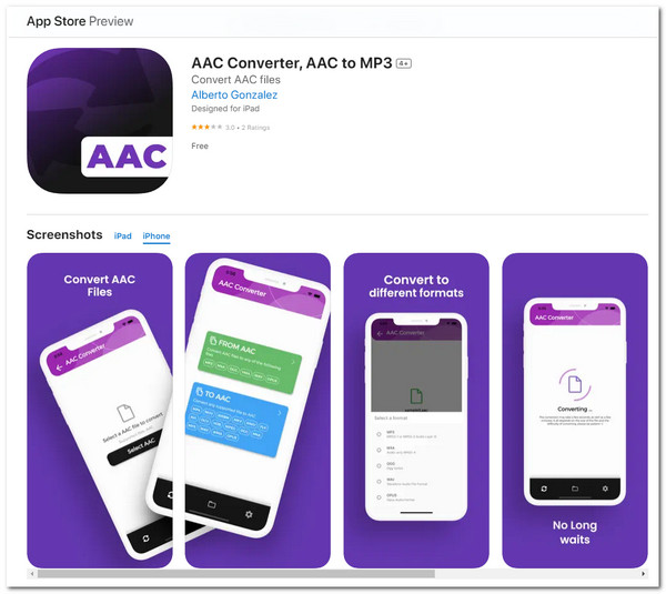 Interface du convertisseur AAC