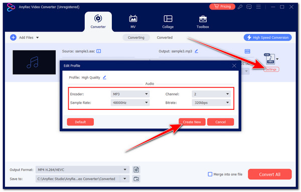 Modificar la configuración de salida