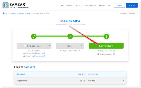 Zamzar Convert M4a