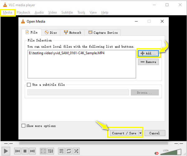 Vlc Converter MP4 para Ogg