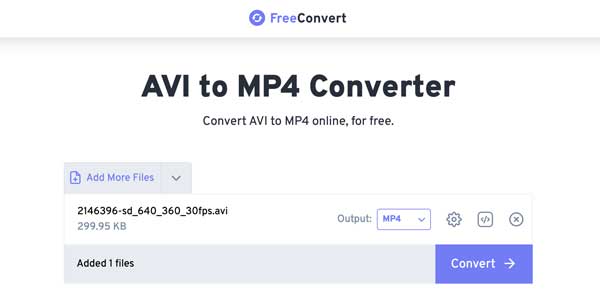 Convierte AVI a MP4 de forma gratuita