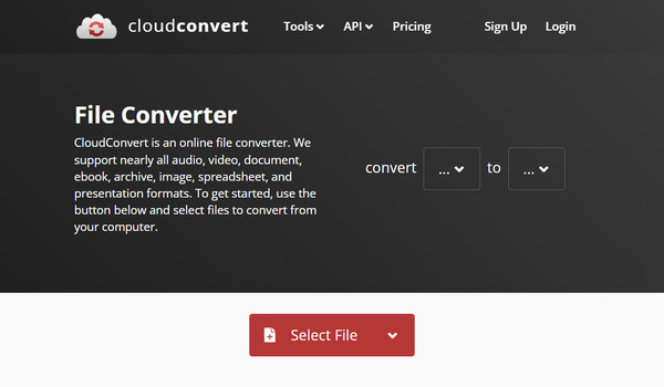 Cloudconvert اون لاين من Wav الى Ogg