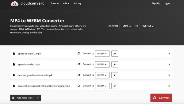 Convertir Mp4 a Webm Convertio