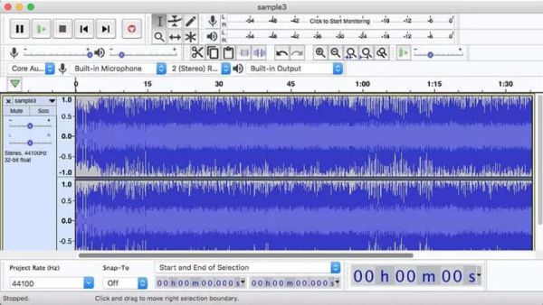 Mp3 Audacity'yi aç