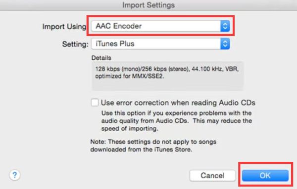 Aseta M4a Format itunes