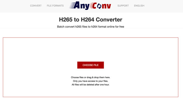 Anyconv H265 to H264 변환기