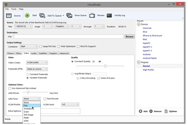 Convert To H264 Handbrake