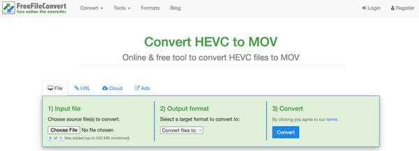 โปรแกรมแปลงไฟล์ฟรี Hevc Mov