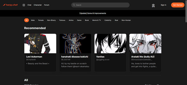 Harpy.chat Character AI Alternative
