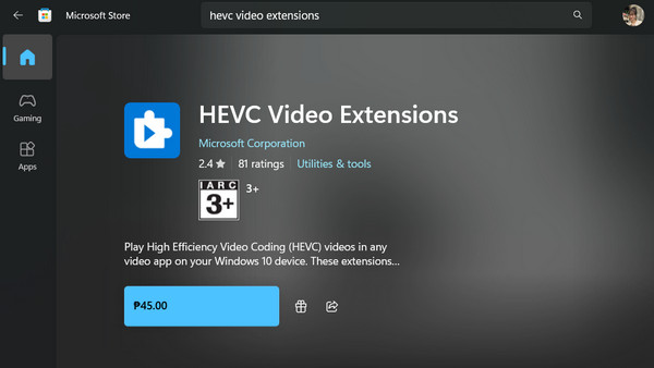 Få Hevc Video Extensions