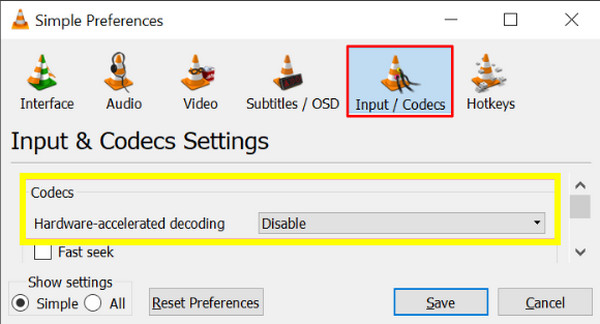 Vlc Dayakan Perkakasan Dipercepat