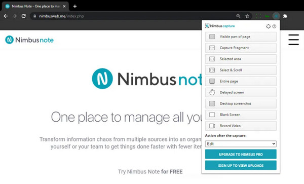Nimbus Chromebook 截图扩展程序