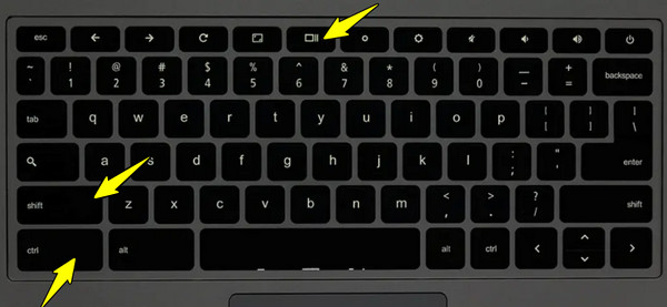 Chromebook 上的部分屏幕截图