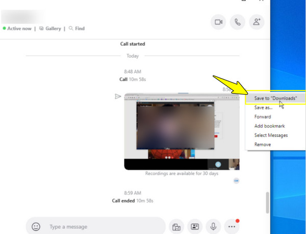 Salva la registrazione di Skype