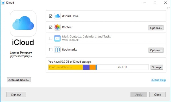 iCloudで写真をPCに同期