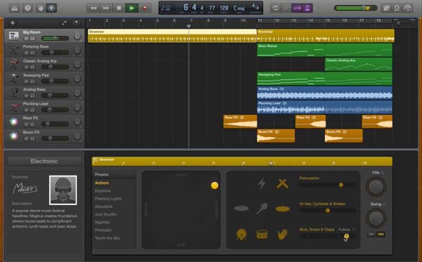 เครื่องบันทึกสำรอง Garageband