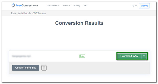 Descargar archivos WAV convertidos Freeconvert