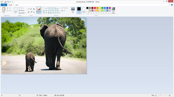 ระบายสีภาพหน้าจอครอบตัด Windows