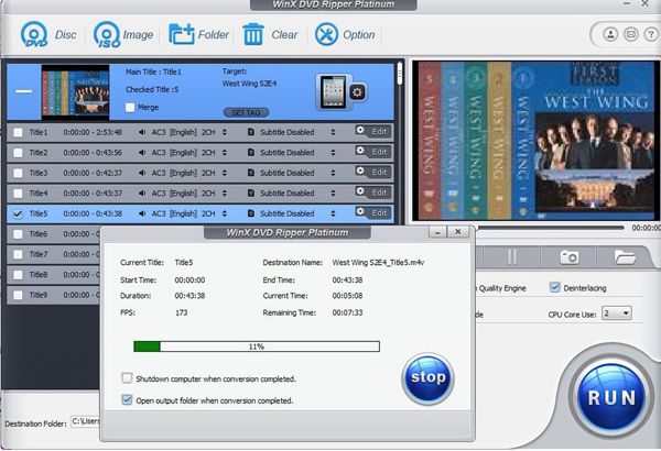 Winx DVD Ripper Platinum 音頻提取器