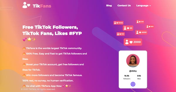 Obtenez l'application gratuite TikTok Fans TikFans