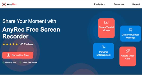 برنامج AnyRec Free Screen Recorder