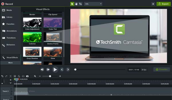 Camtasia-spelschermrecorder