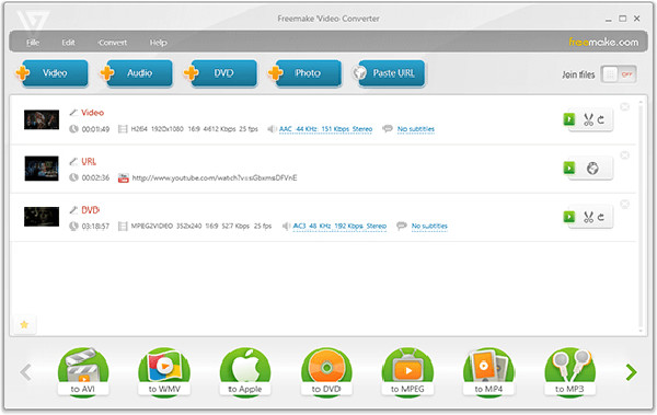 Handbrake Alternatives Freemake Video Converter