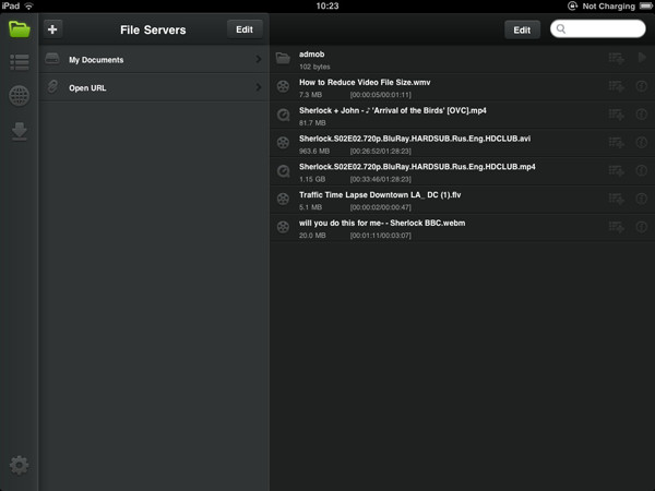OPlayer Přehrávejte soubory FLV na iPadu