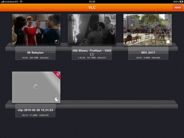VLC iPad에서 FLV 파일 재생