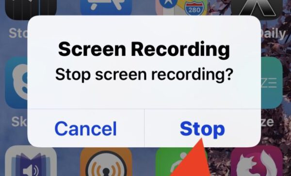 iPad Schermopname stoppen