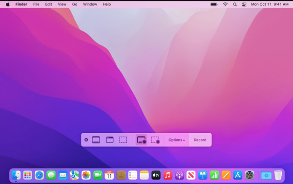 Gravação de tela Macos Mojave