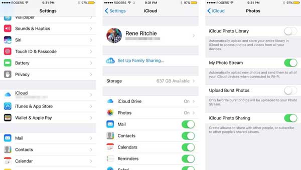 iCloud Fotoğraf Kitaplığını Devre Dışı Bırak