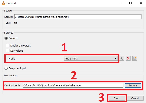 Tukar MPEG kepada MP3 VLC