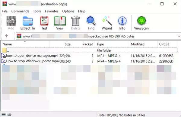 RAR Files with MP4 Videos