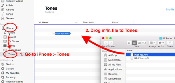 Add Recorded Rigntone iTunes